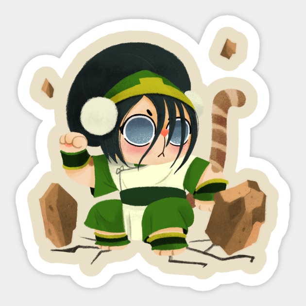 Toph Cat Sticker by BBvineart